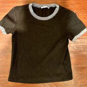 zara ribbed baby tee